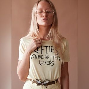 Sugar High Love Stoned Lefties Make Better Lovers Tshirt size large